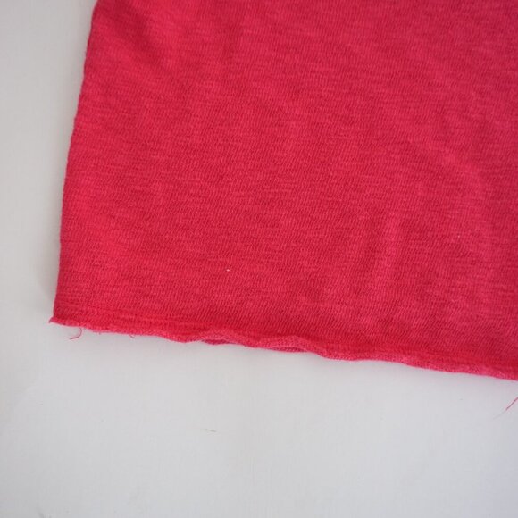 Anthropologie T.La Pink Cropped Scoop Neck Long Sleeve Shirt Small - Picture 9 of 12